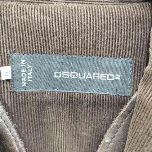 ディースクエアード DSQUARED2 レザー切替レイヤードデザイン ウール3Bテーラードジャケット メンズ  50